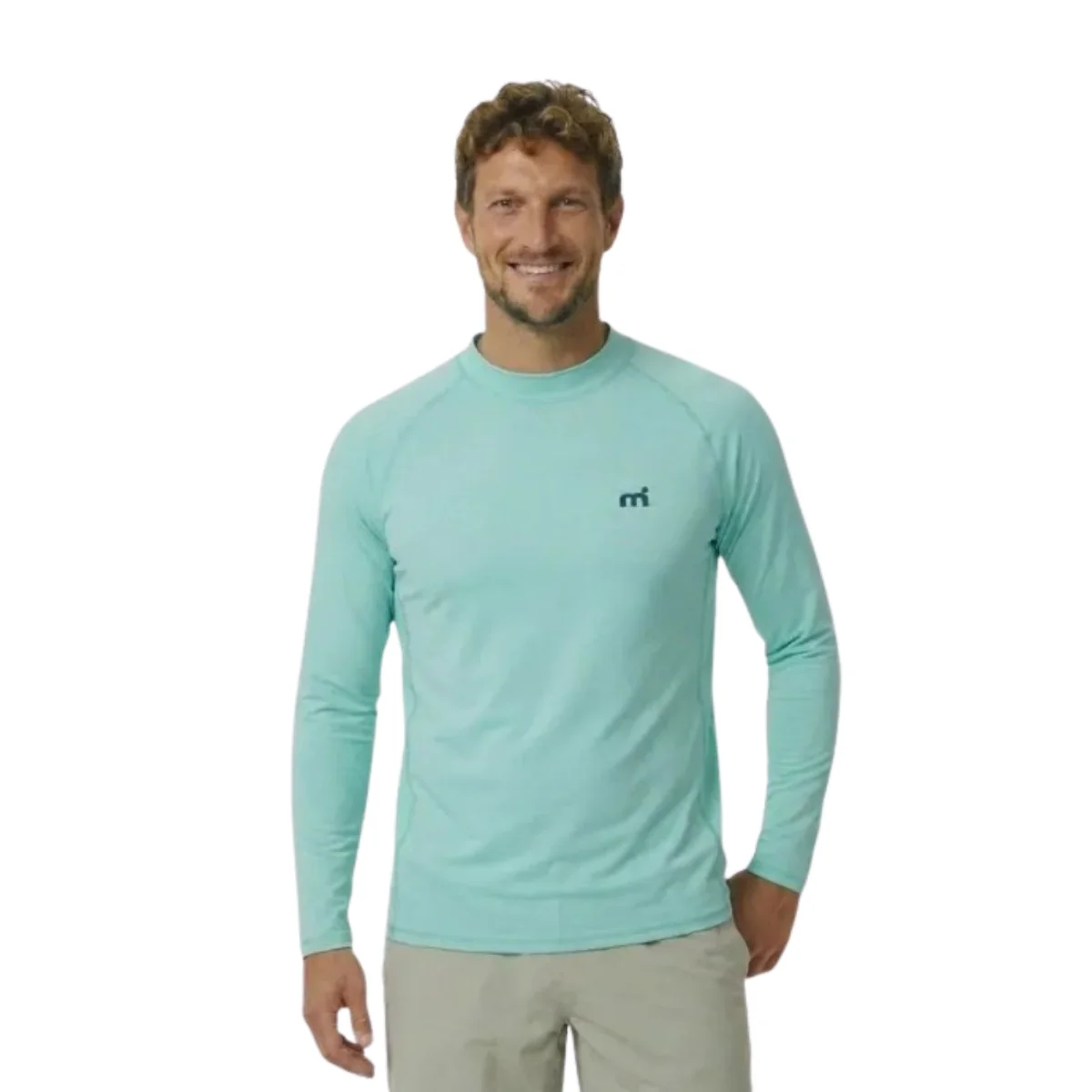Mistral Ocean - Men's Rash Guard Long Sleeve Mini Dot Opal Blue