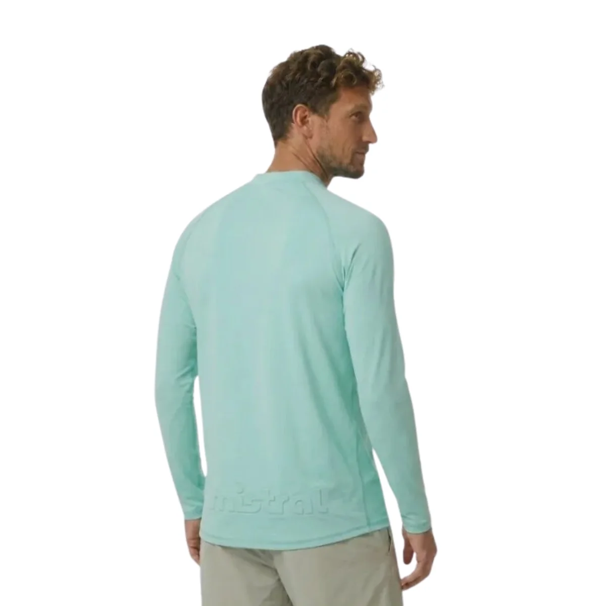 Mistral Ocean - Men's Rash Guard Long Sleeve Mini Dot Opal Blue - Image 2