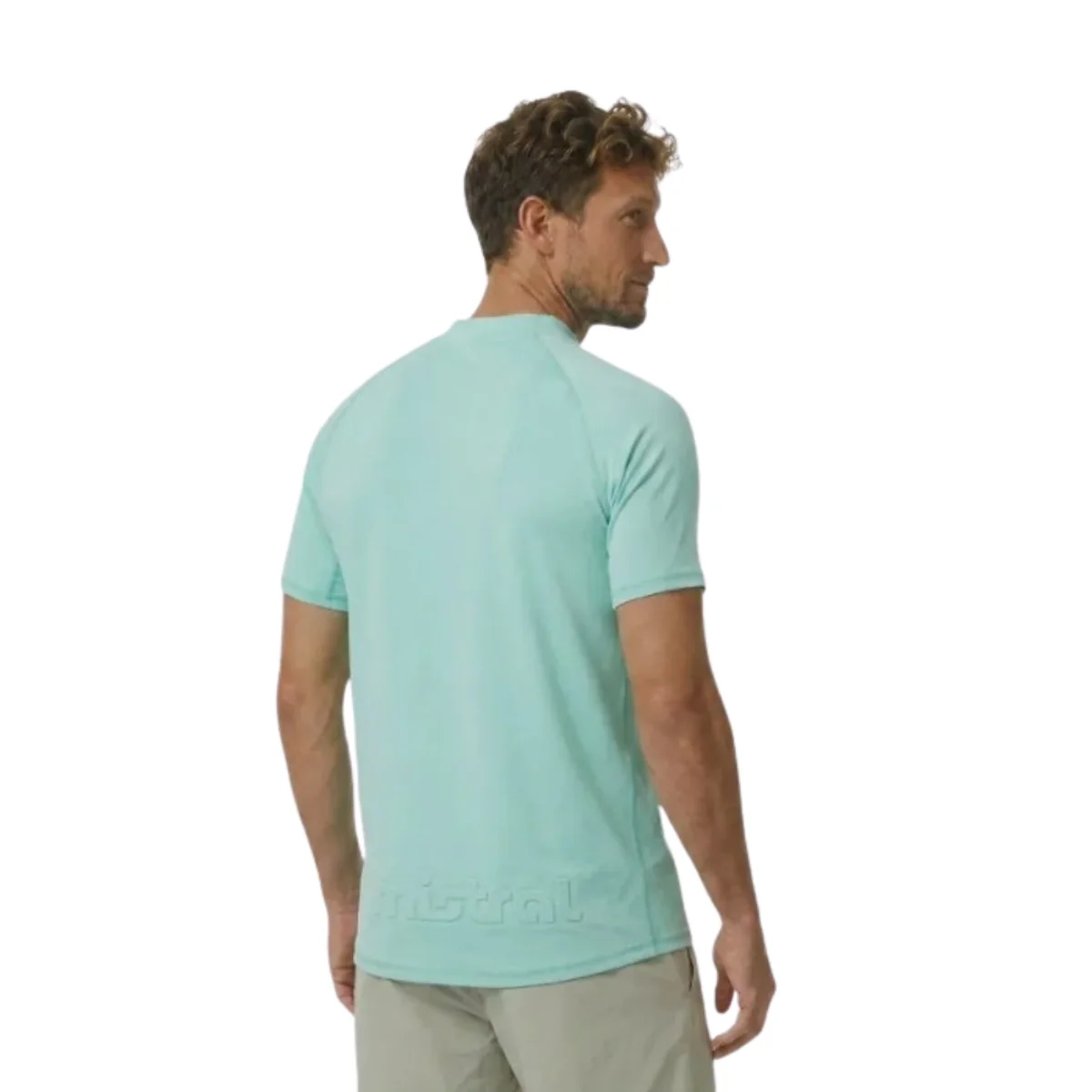 Mistral Ocean Rash Guard Men's Short Sleeve Mini Dot - Opal Blue - Image 2