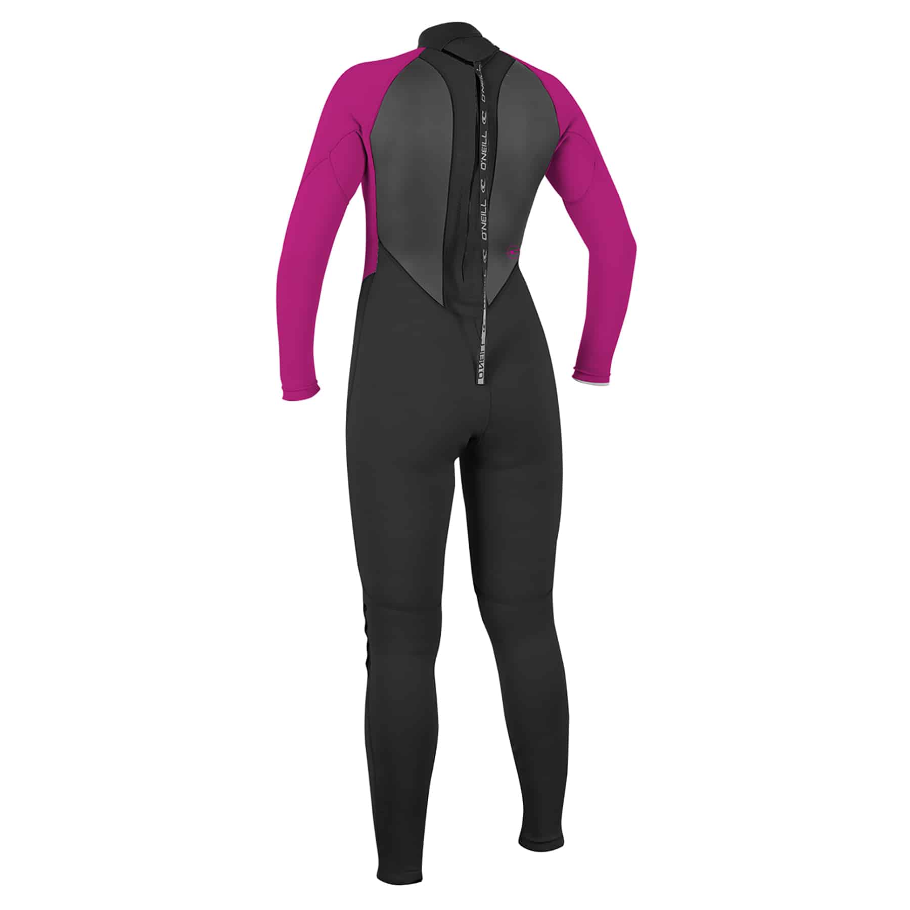 O'Neill Women's Reactor 3/2mm Back Zip Full Wetsuit Black/Berry - Image 2