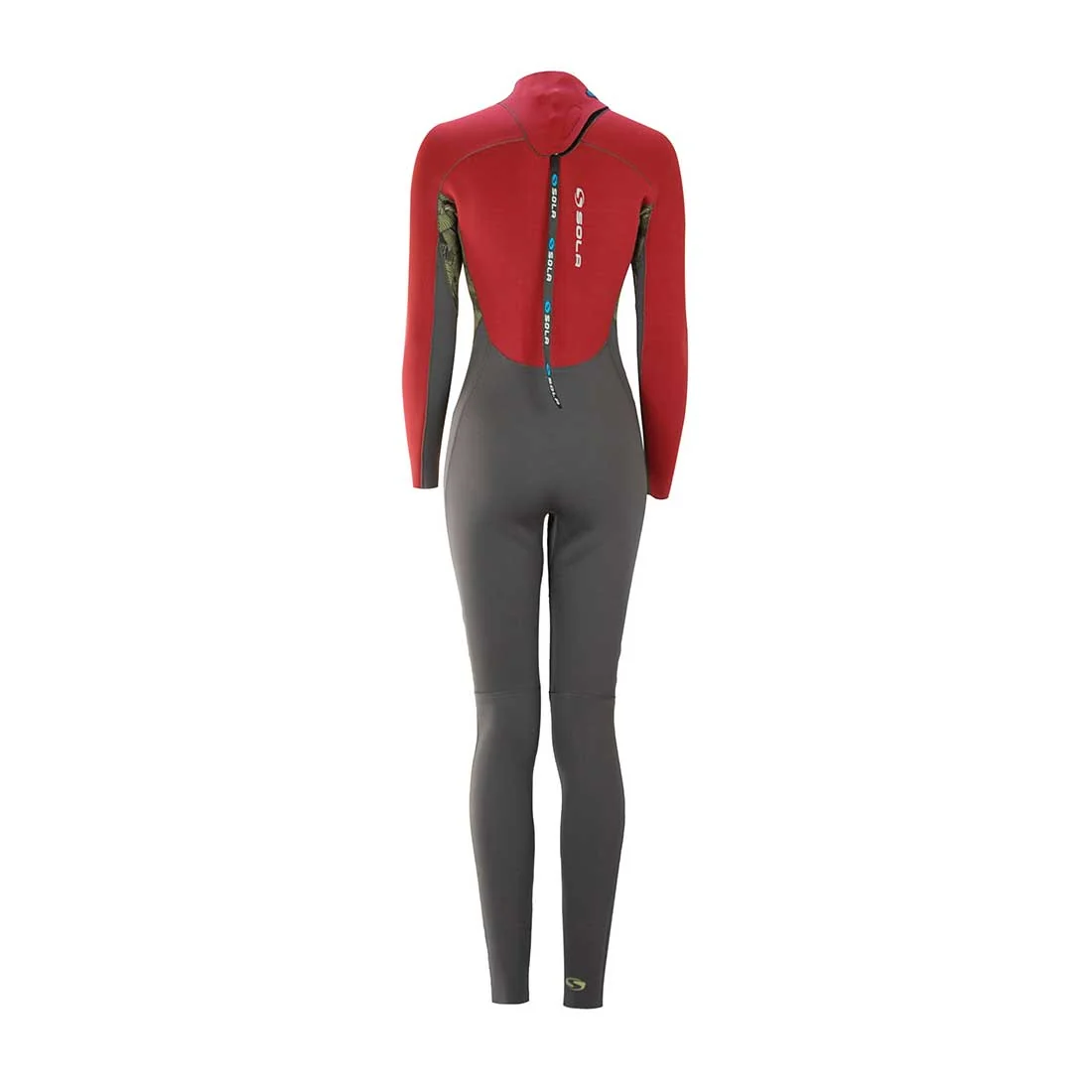 Sola Womens H20 4/3mm Full Wetsuit-Red - Image 2