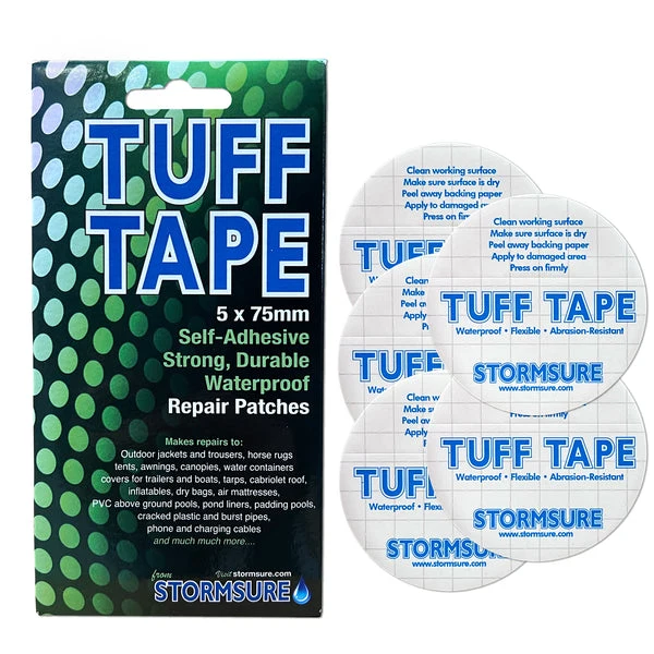 Stormsure 'Tuff Tape' Self Adhesive Waterproof Patches 5 x 75mm