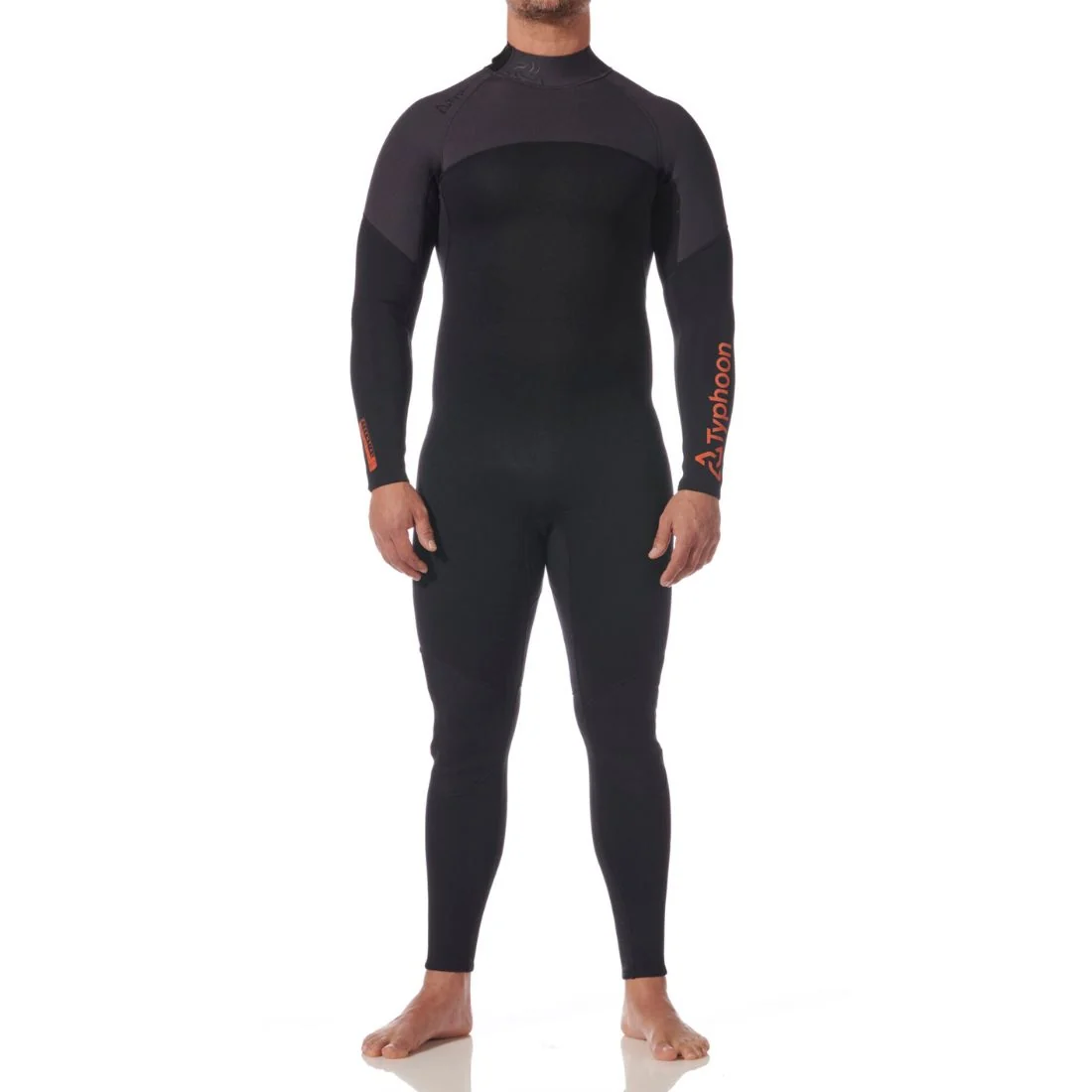 Typhoon Men's Essential 3/2mm Full Wetsuit BZ Black/Solar