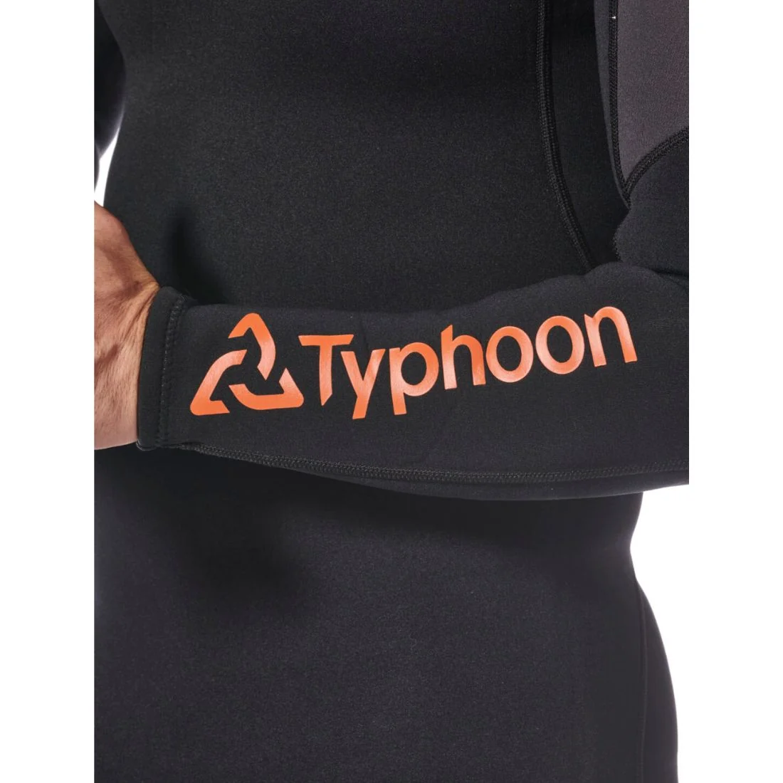 Typhoon Men's Essential 3/2mm Full Wetsuit BZ Black/Solar - Image 4