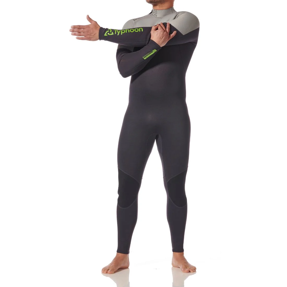 Typhoon Men's Essential 3/2mm Full Wetsuit BZ Graphite/Slate - Image 4